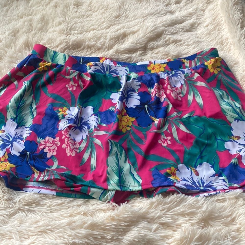 Lane Bryant Cacique SWIM skirt panties shorts 28